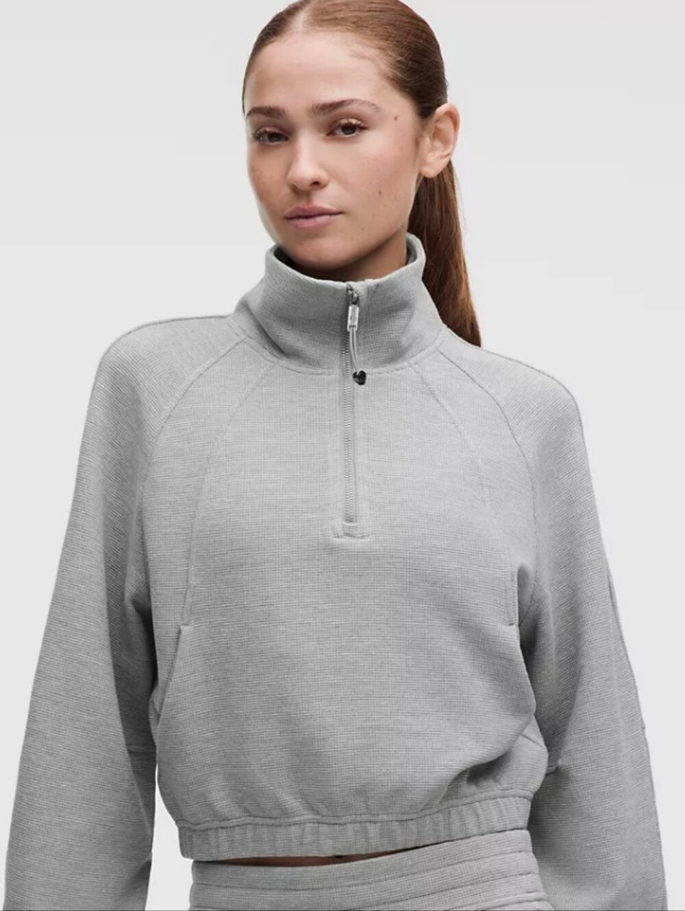 Lululemon Funnel Neck Half Zip Waffle- Small